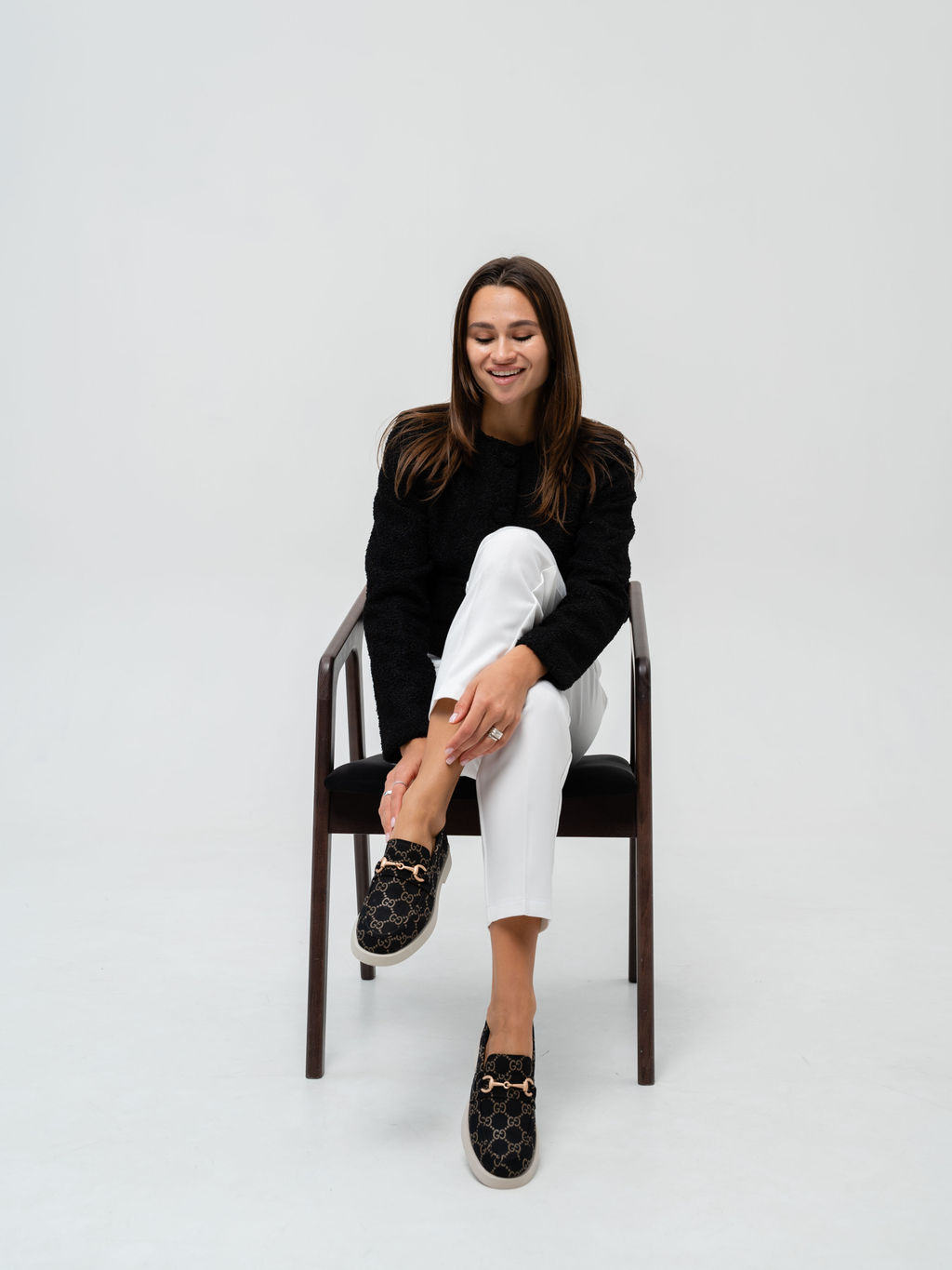 Лоферы туфли 172.1841be.Черный гуччи