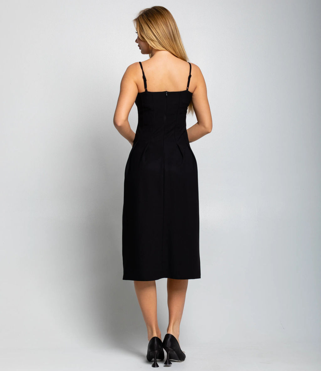 Платье #КТ3255, чёрный - Dommod фото 4