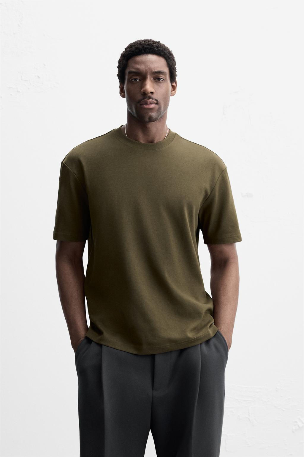 BASIC REGULAR FIT T-SHIRT - Zara фото 35