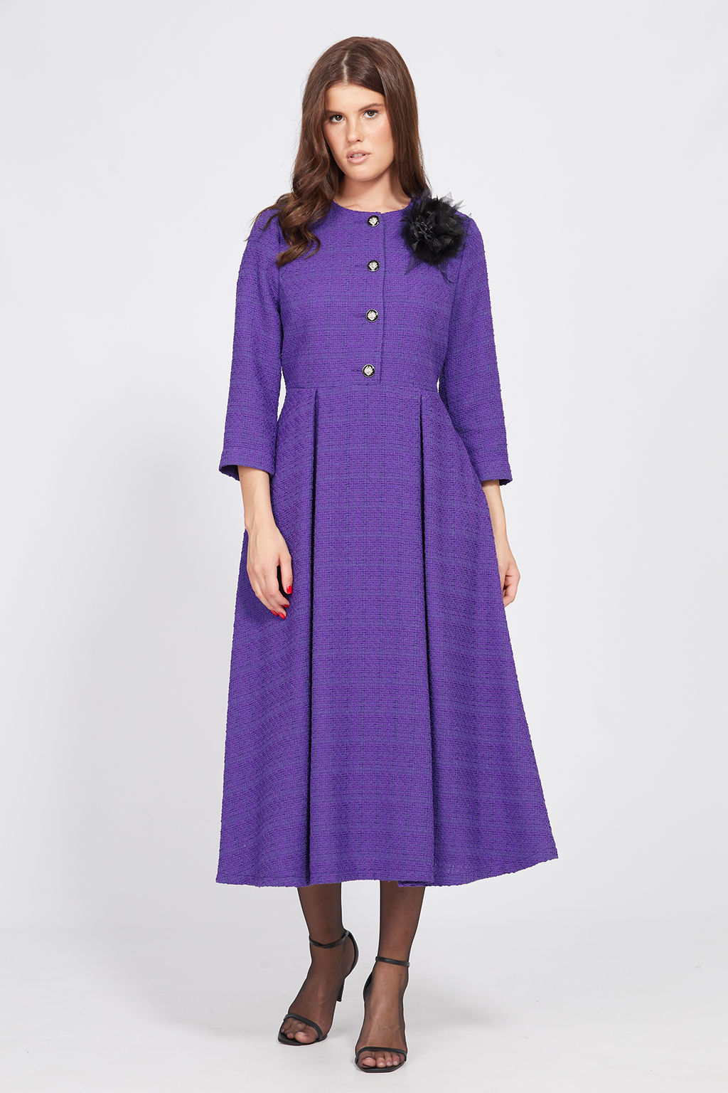 Платье твид 2495 фиолетовый - Eola фото 8