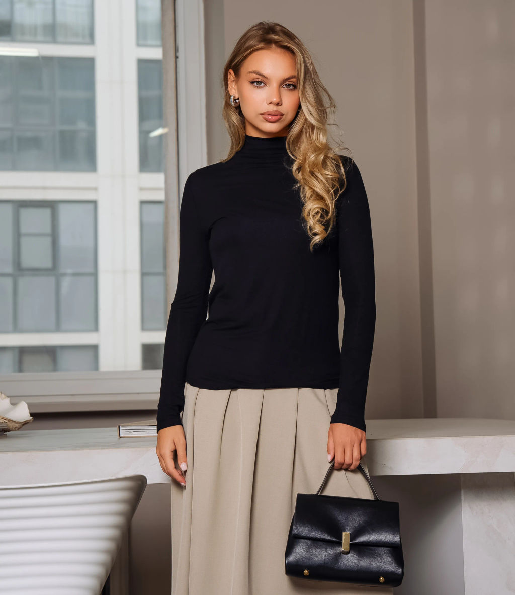 Водолазка #КТ9037, чёрный