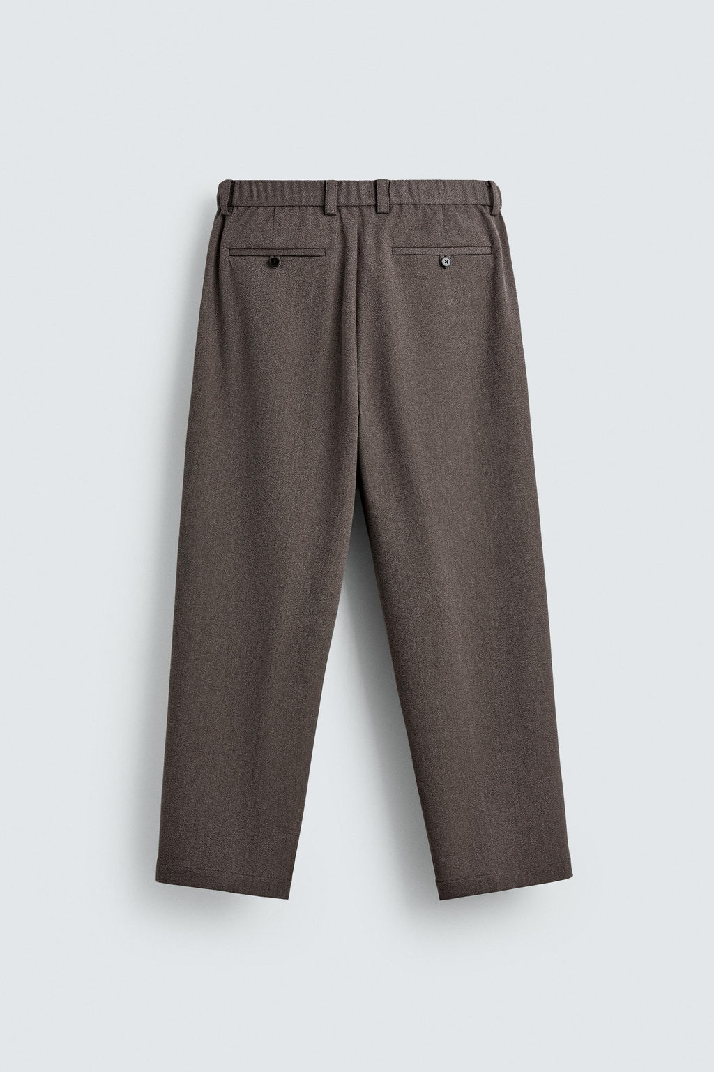 PANTAL?N WIDE FIT TRAJE ESTRUCTURA RELAXED FIT / Marr?n / Topo - Zara фото 7