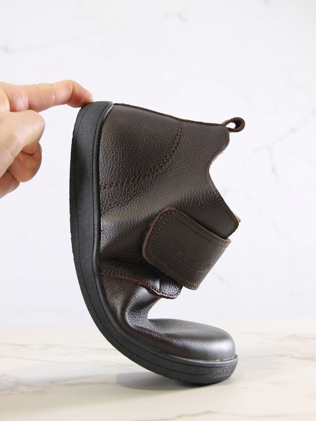 Босоногие ботинки 209.NATAbl.Темно-коричневый оттима/мех