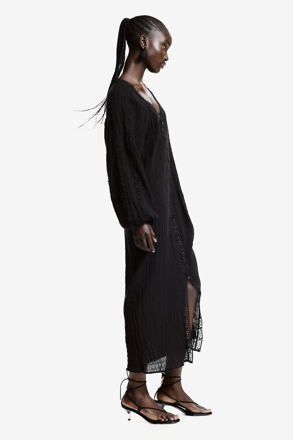 Vestido con inserciones de encaje - H&m фото 4