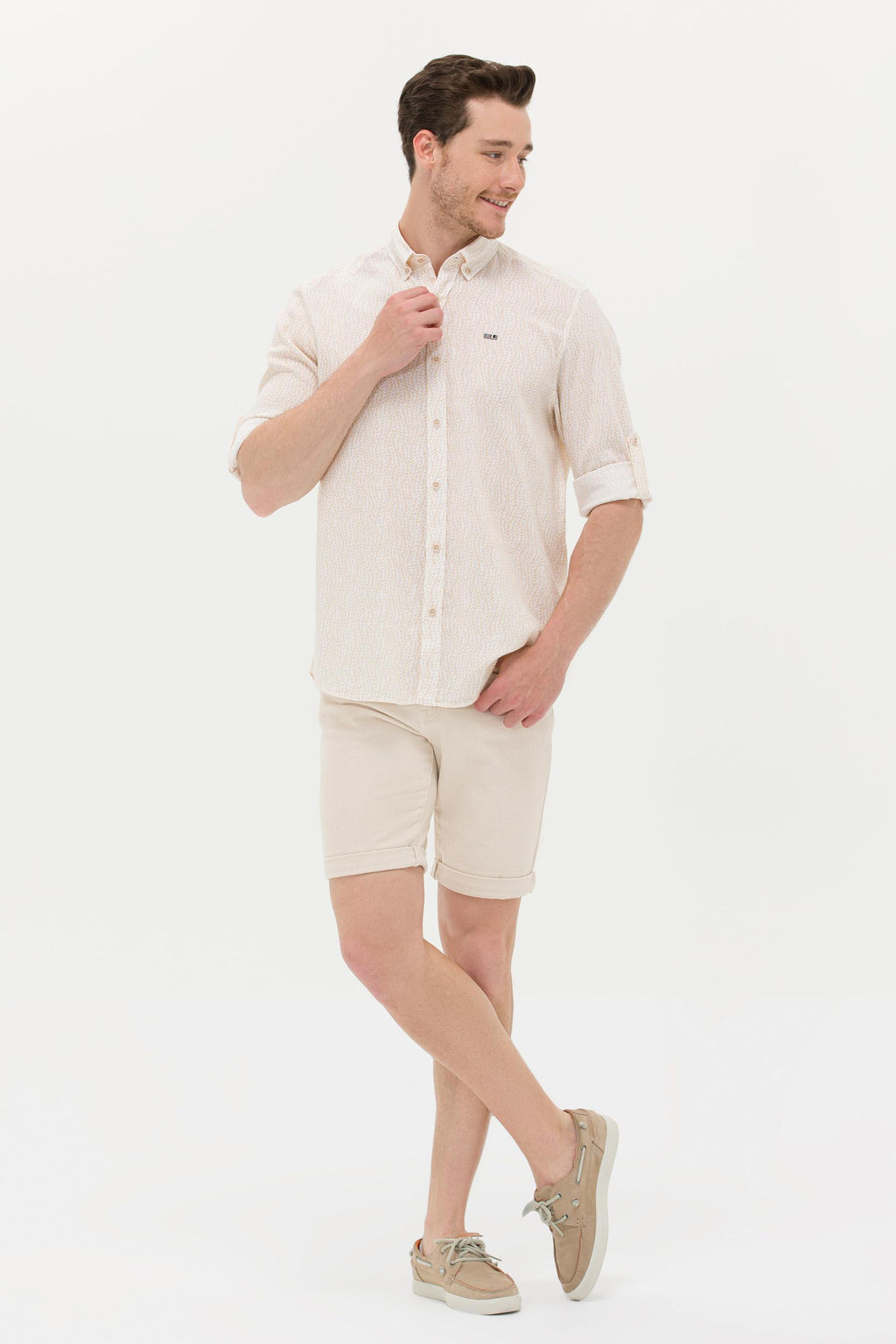 U. S. Polo Assn Мужская рубашка с длинным рукавом Stone - U.s. polo assn фото 18