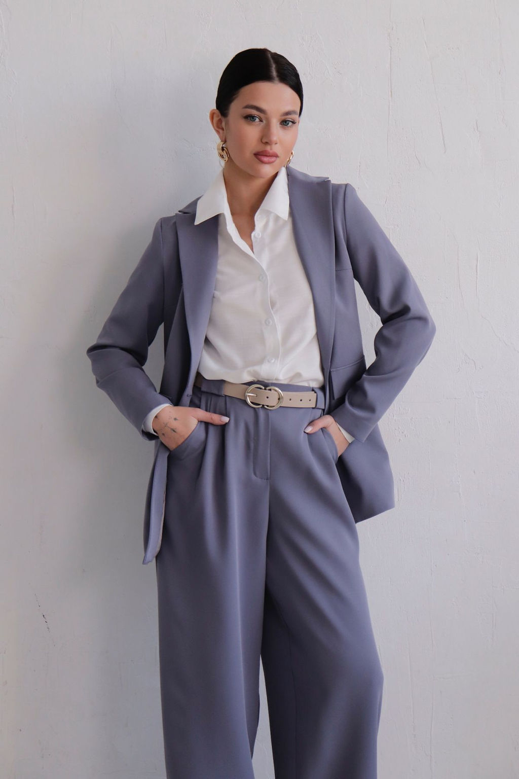 11520 Костюм брючный серый - Martichelli фото 3