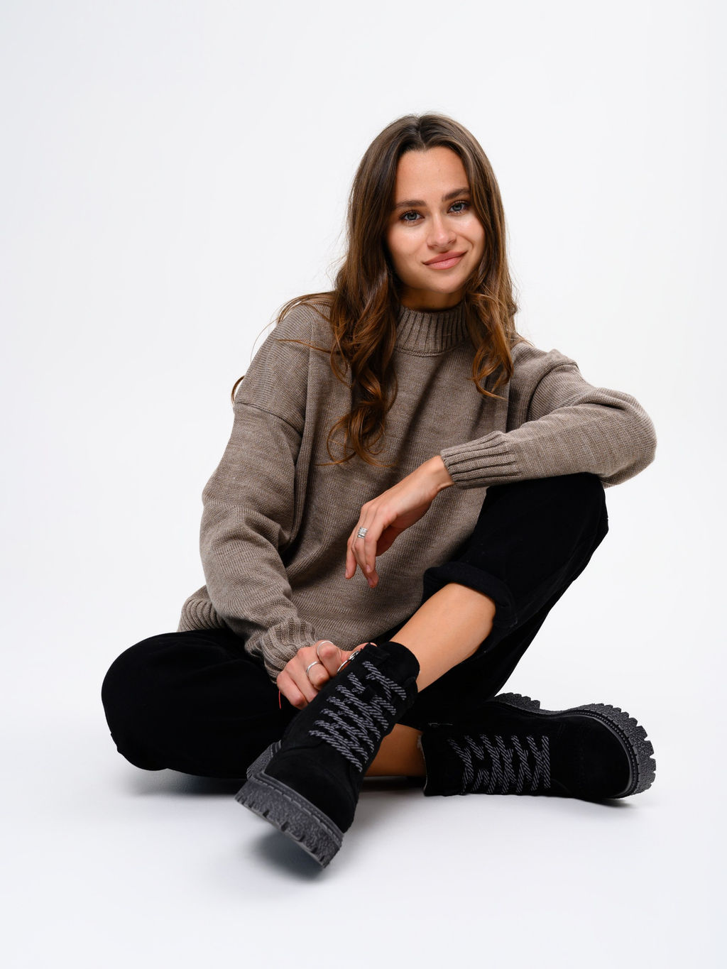 Ботинки 319.22511gr.Черный замша/мех