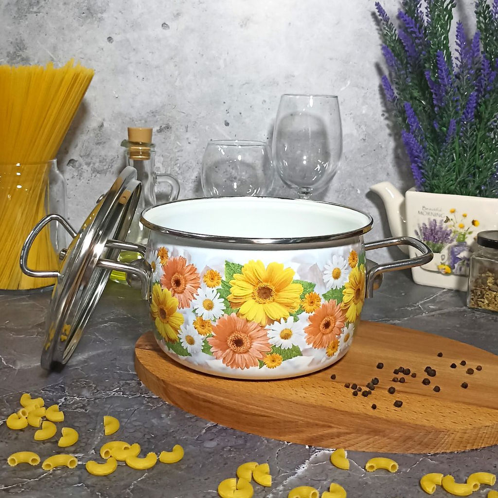 Кастрюля 2,0л сф. Фернанда/Fernanda 1SC165S белосн.