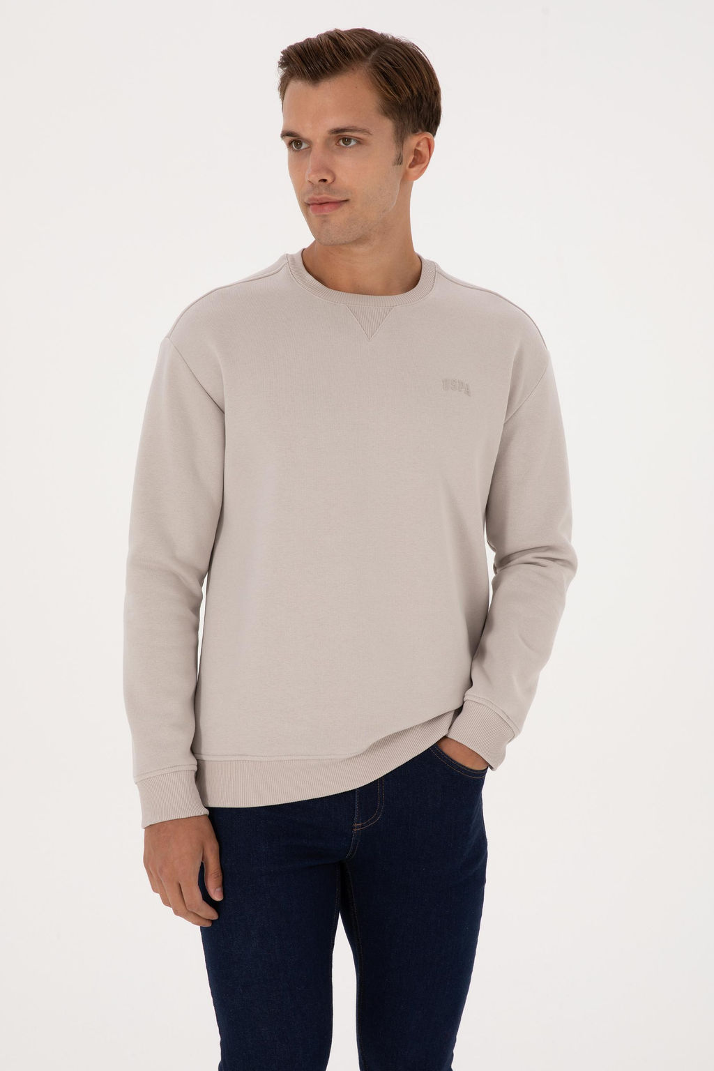 Erkek Ta_ Basic Sweatshirt