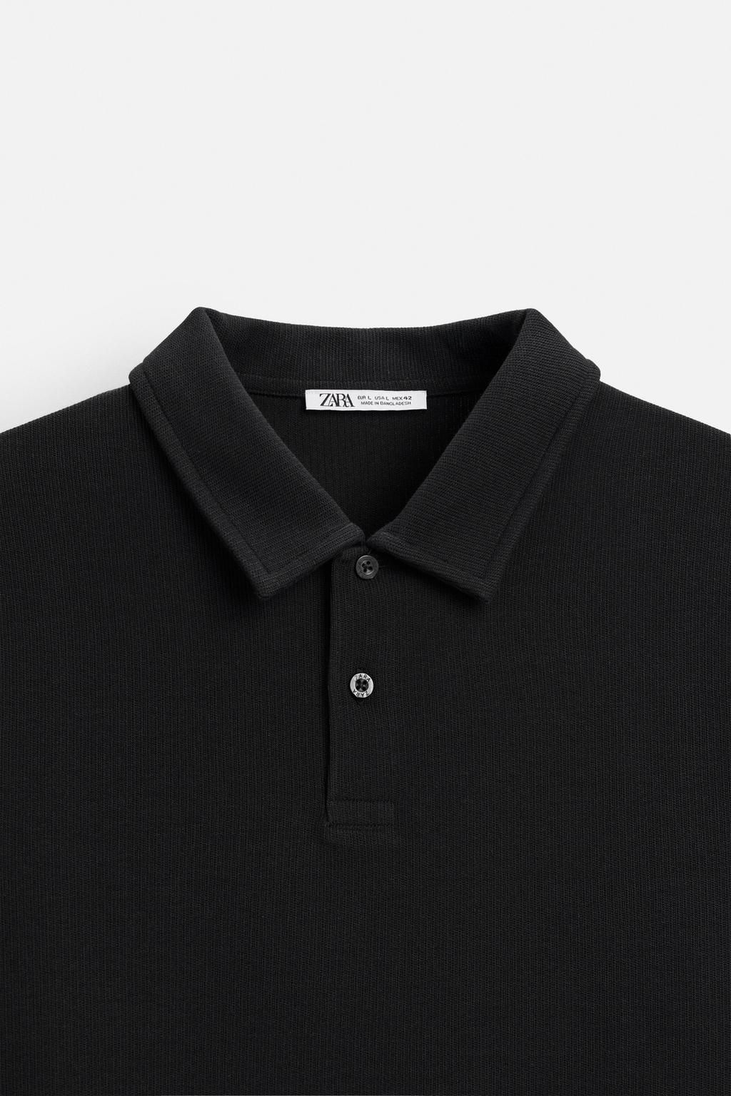 TEXTURED POLO SHIRT - Zara фото 24