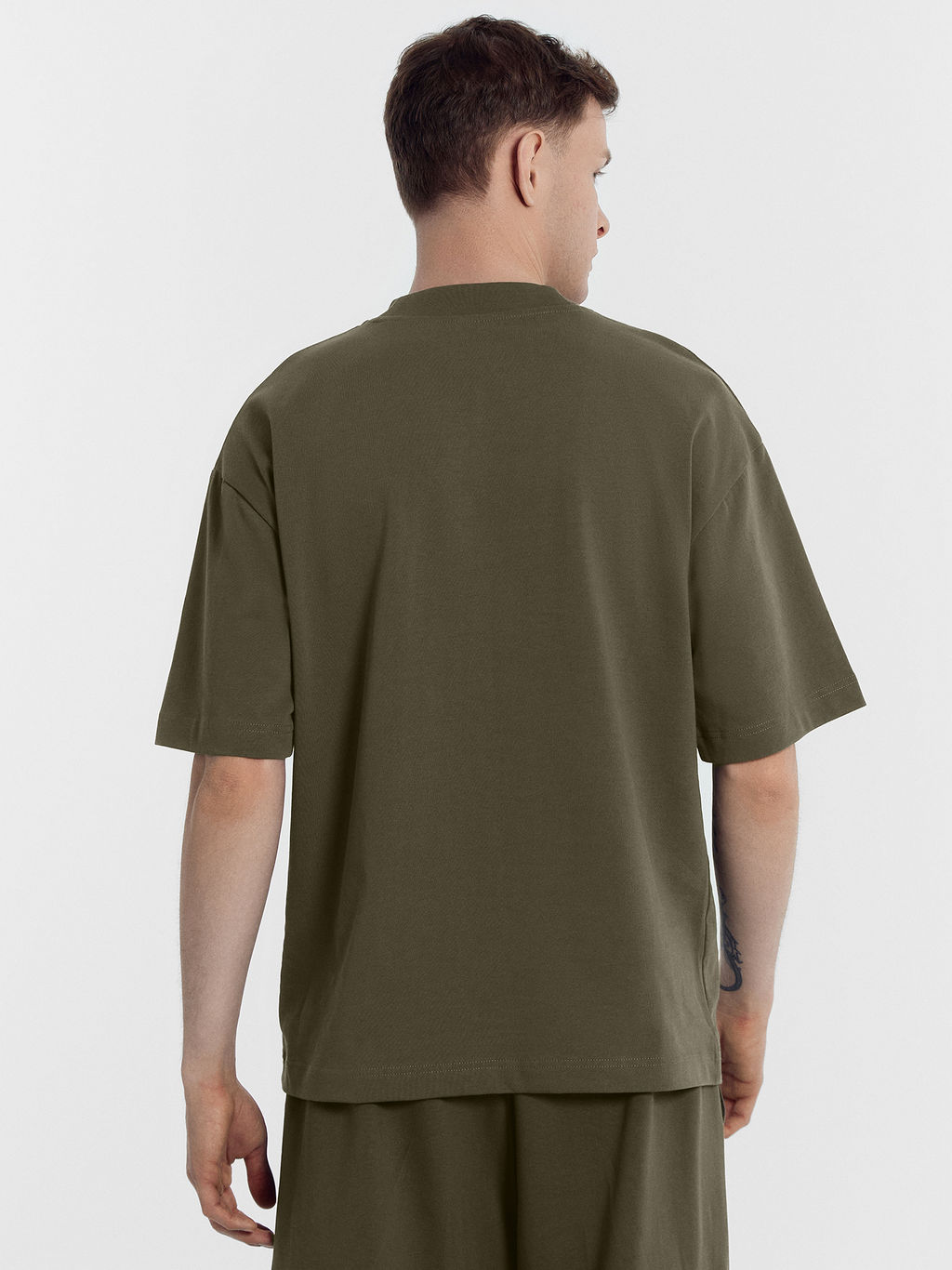 Футболка мужская в цвете хаки с печатью т.полынь +печать 111883 - Mark formelle фото 4