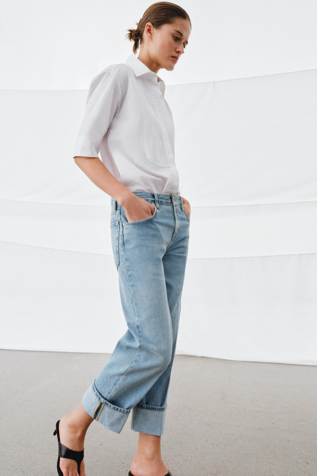 JEANS ZW COLLECTION RECTOS TIRO BAJO / Azul - Zara фото 4