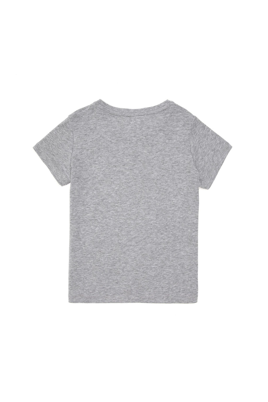 Серая меланжевая базовая футболка для девочек - U.s. polo assn фото 2