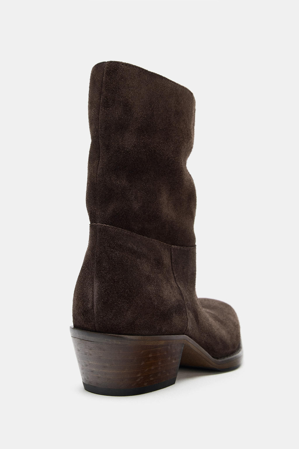 SPLIT SUEDE HEELED ANKLE BOOTS - Zara фото 15