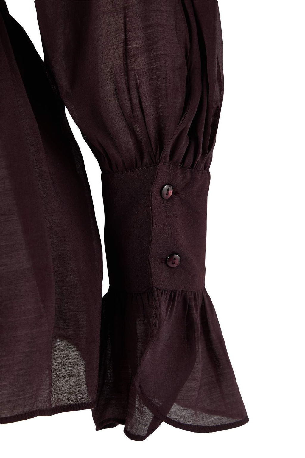 Bordo Baglama Detayl? Hafif Transparan Yumusak Hisli Boho Gomlek TWOAW26GO00111 - Trendyolmilla фото 18