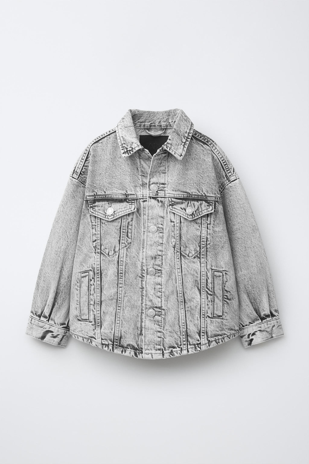 SOBRECAMISA DENIM / Gris claro - Zara фото 3