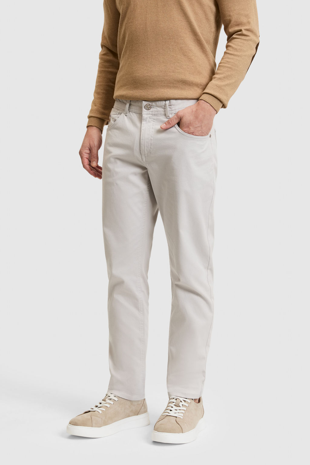 Erkek Slim Fit A__k Gri Kanvas Pantolon - U.s. polo assn фото 2