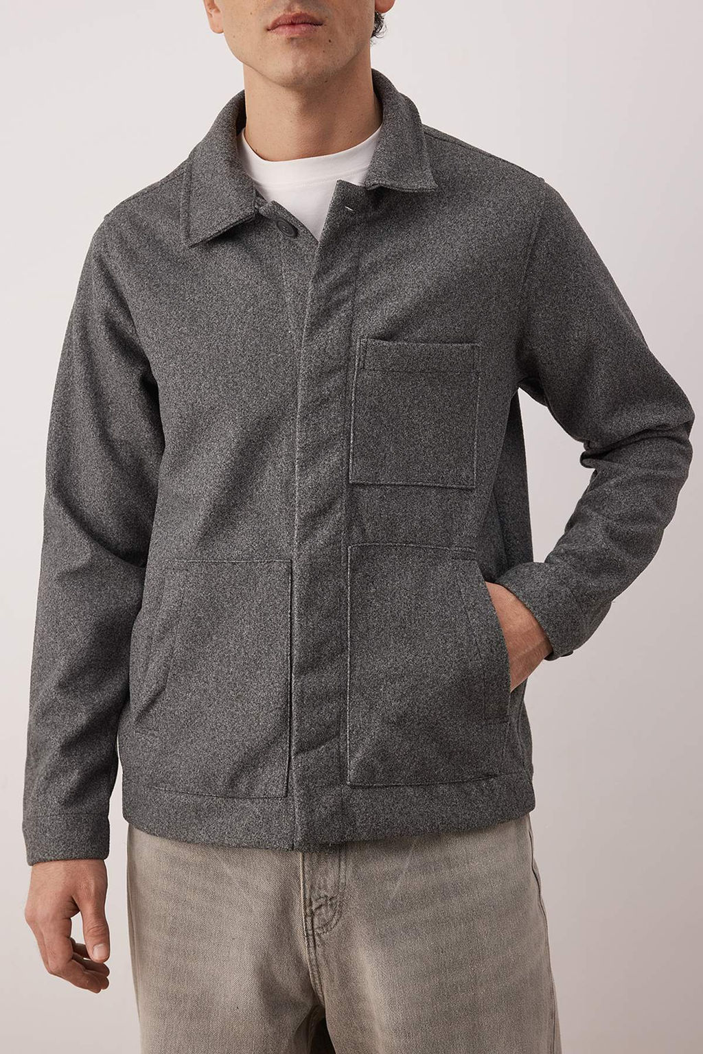 Antrasit Regular Erkek Mont TMNAW26MO00033 - Trendyolmilla фото 25