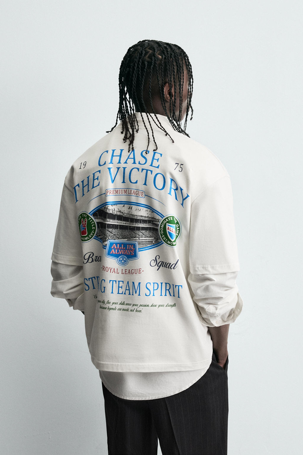 CONTRAST PRINT T-SHIRT