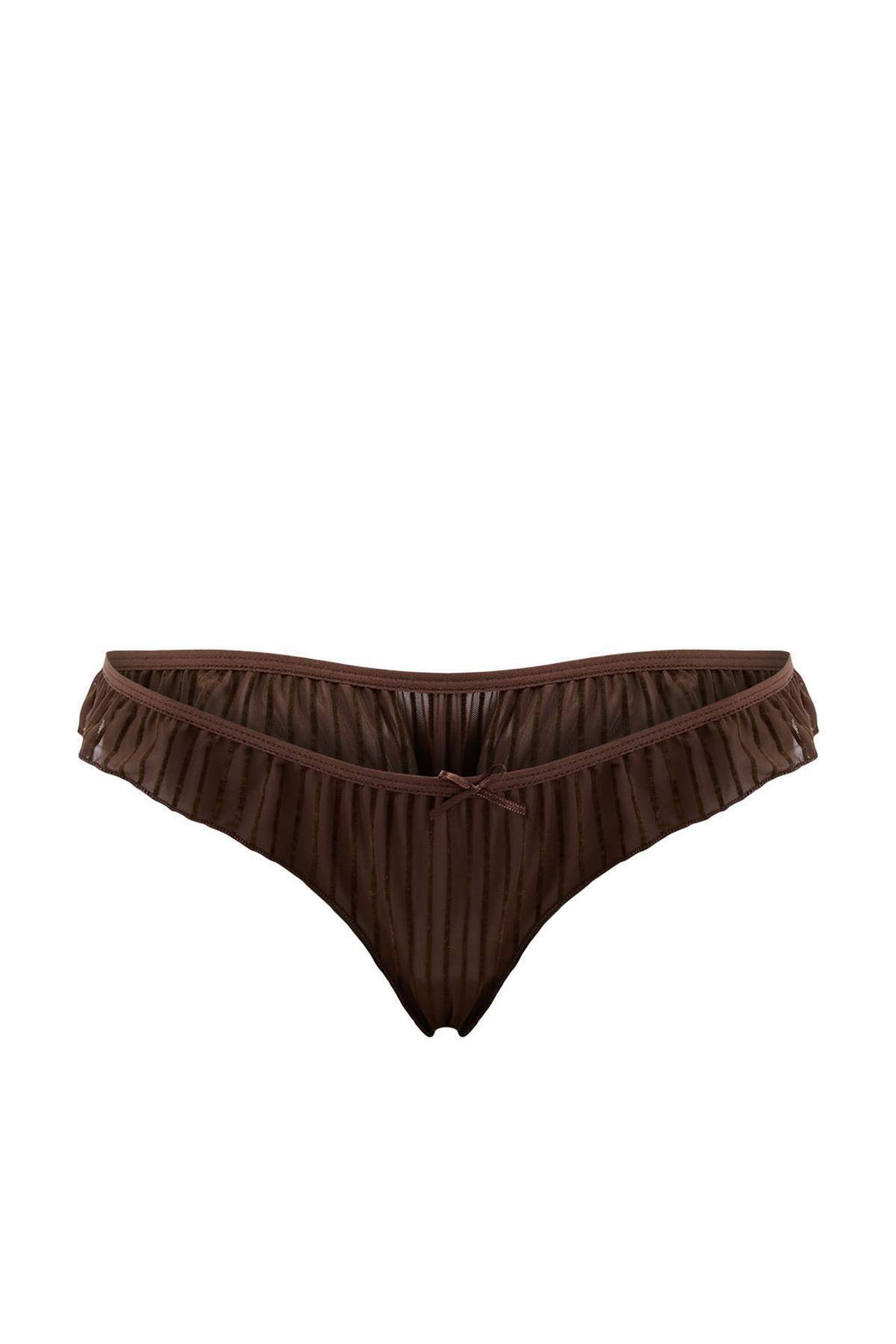 Kahverengi-Cok Renkli 3lu Tul Cizgili Tanga Kulot THMSS26KU00012