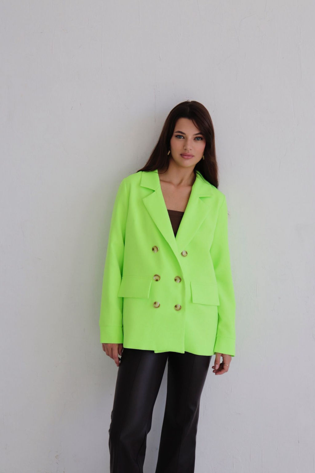 10557 Жакет двубортный неоново-зелёный - Martichelli фото 22