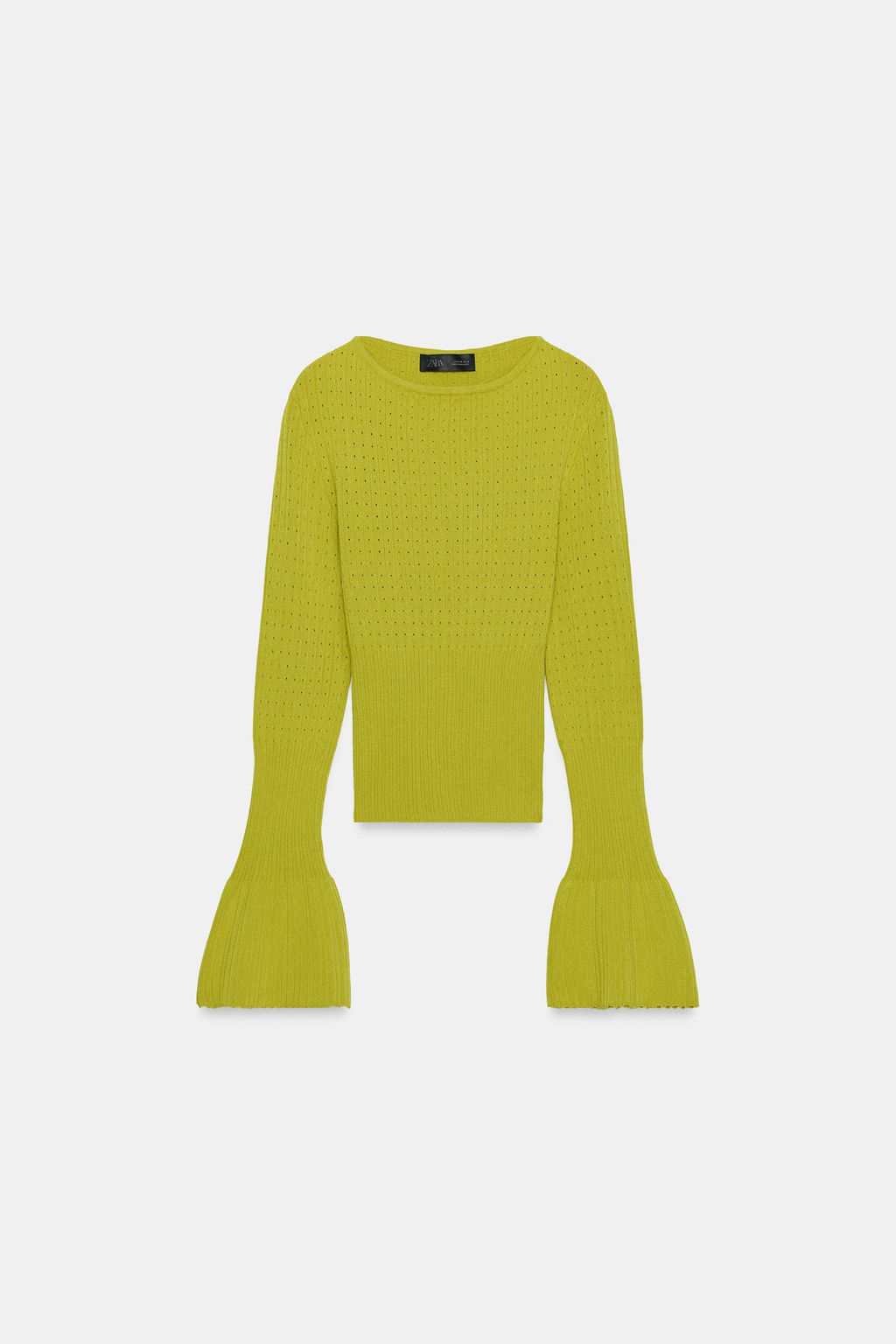 POINTELLE FLARED SLEEVE JUMPER
