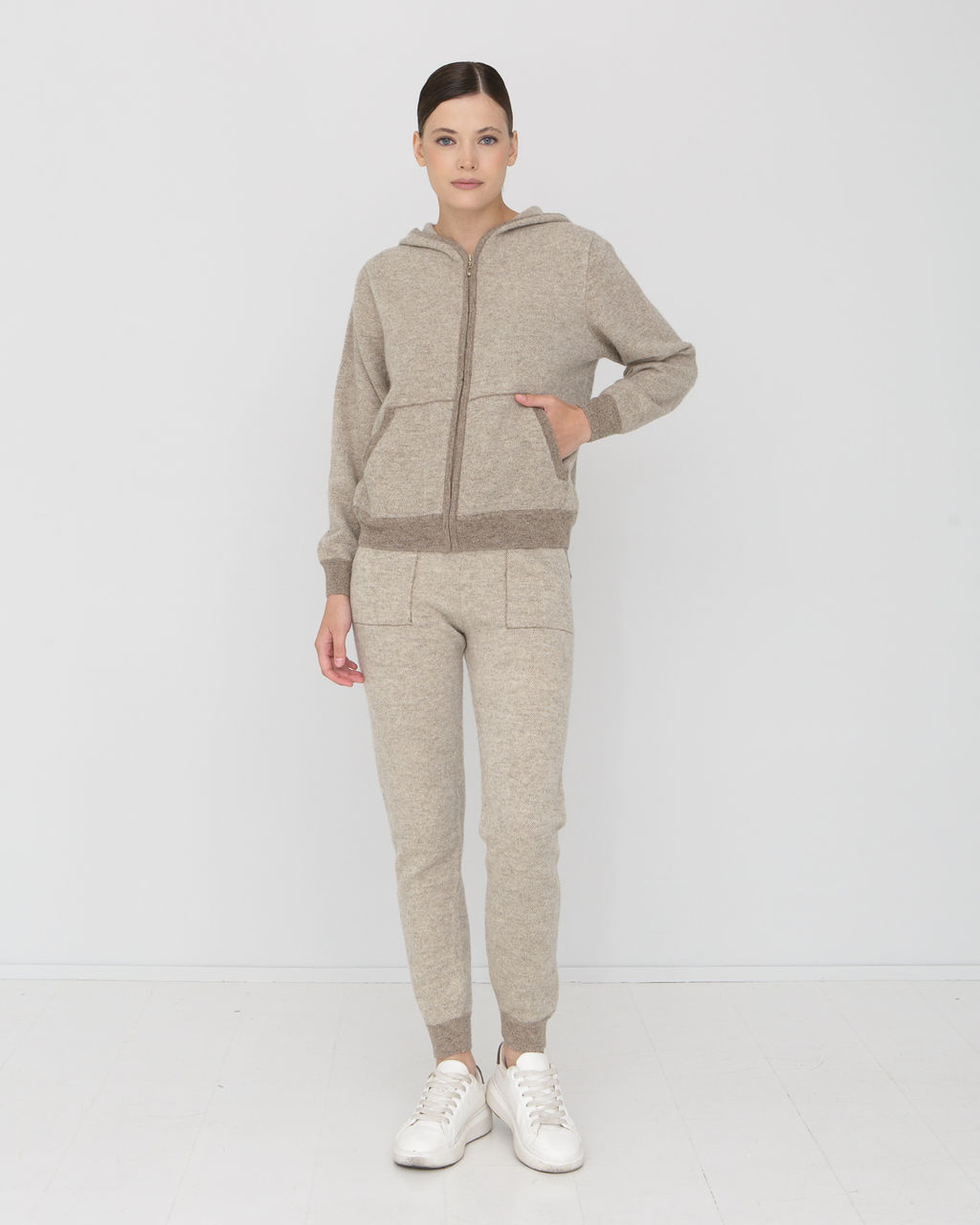 Брюки из 100% шерсти 10025 BS серые