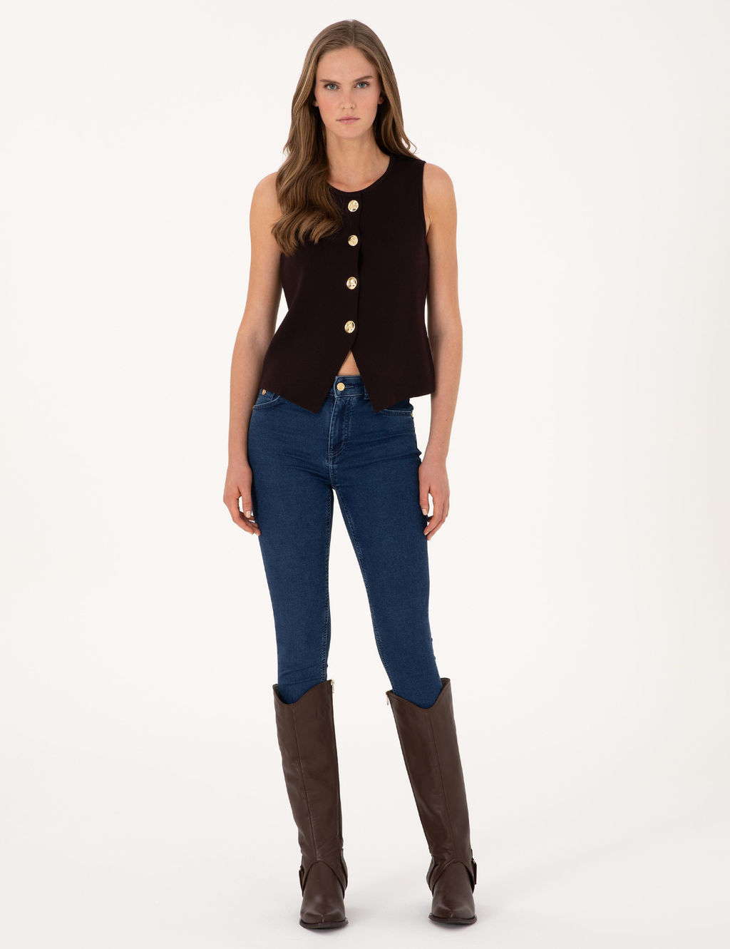 Kahverengi Slim Fit Kazak - Pierre cardin фото 4