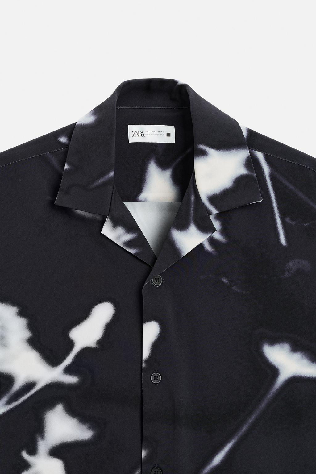 STRETCH FLORAL PRINT SHIRT - Zara фото 8