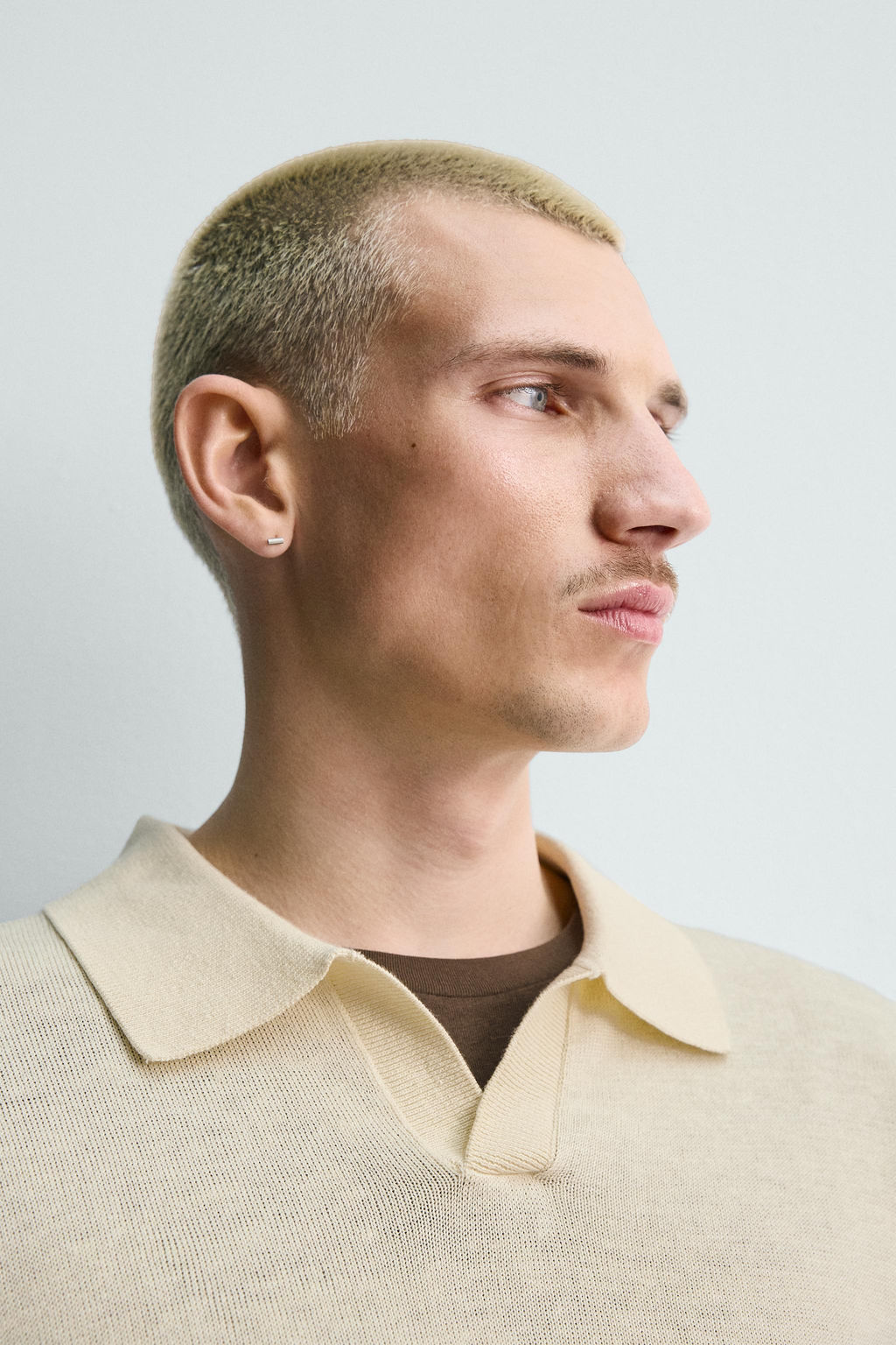 POLO PUNTO C??AMO - ALGOD?N / Beige claro - Zara фото 5