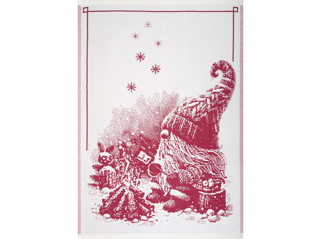 Полотенце 5с23.412ж1 У костра(ДТЭ бордовый) 50х70 см