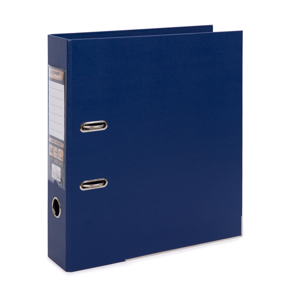 Expert Complete Регистратор PVC, 2-х стороннее покрытие, мет.уг. 75 мм 50 шт. Premier A4 арочный механ. (разб.) лён синий ЕС100162002