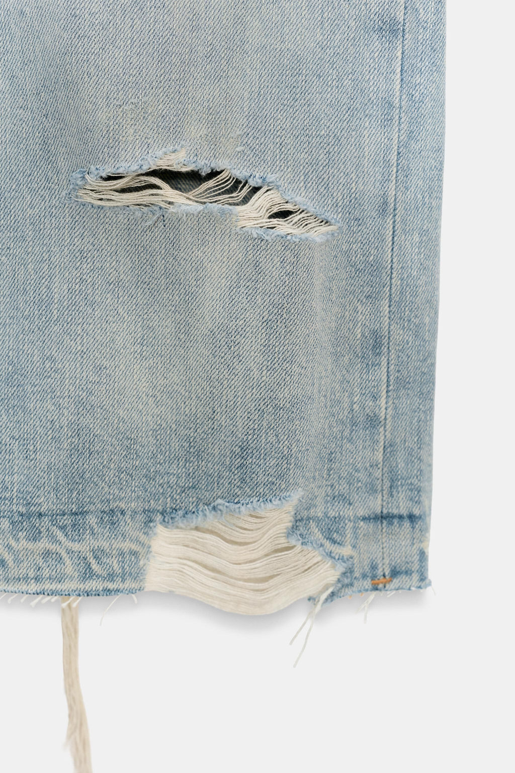 FALDA DENIM TRF ROTOS / Azul claro - Zara фото 9
