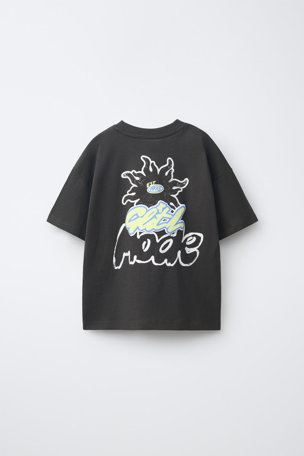CAMISETA ESTAMPADO / Gris antracita