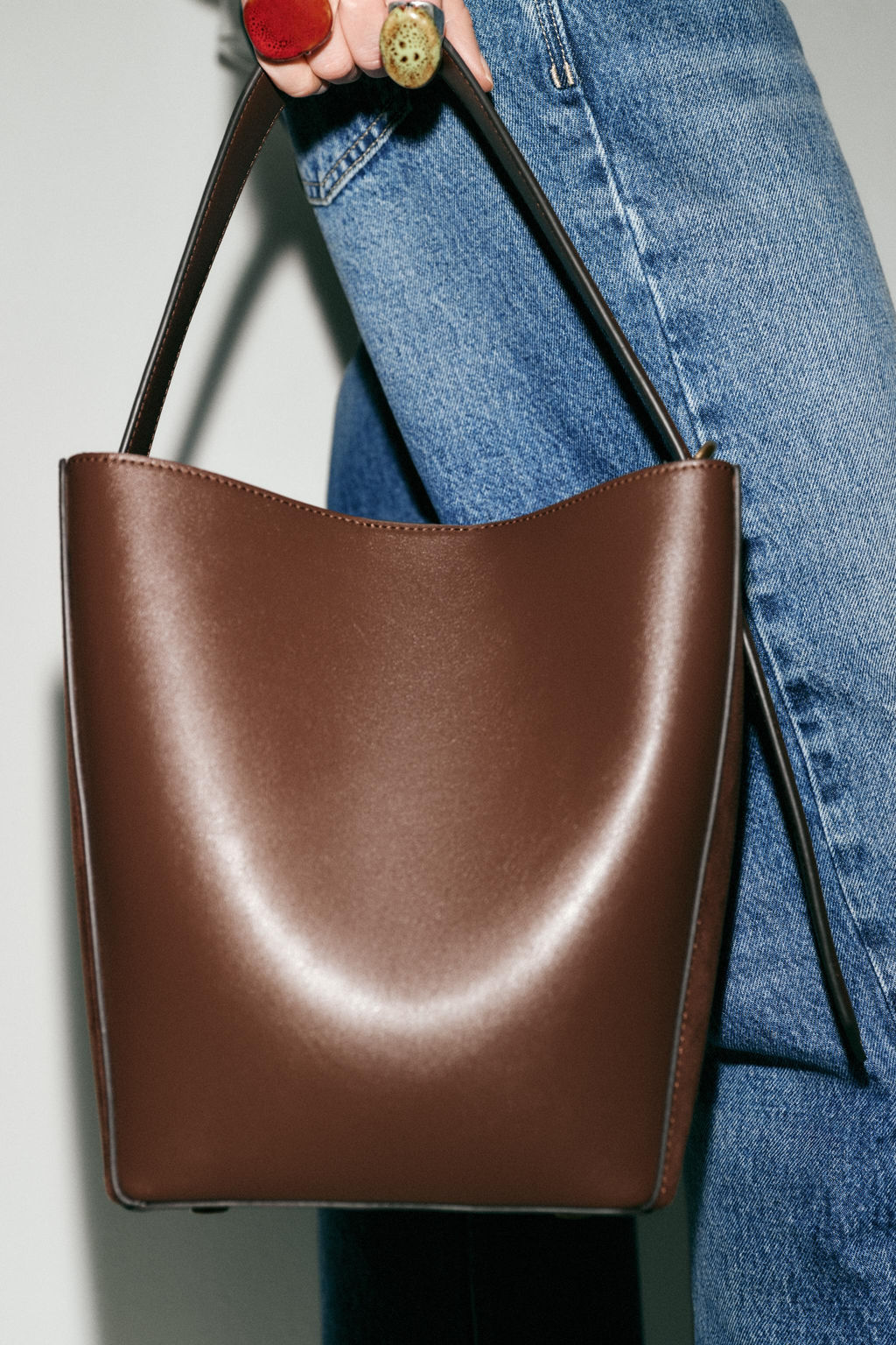 COMBINATION BUCKET BAG - Zara фото 15