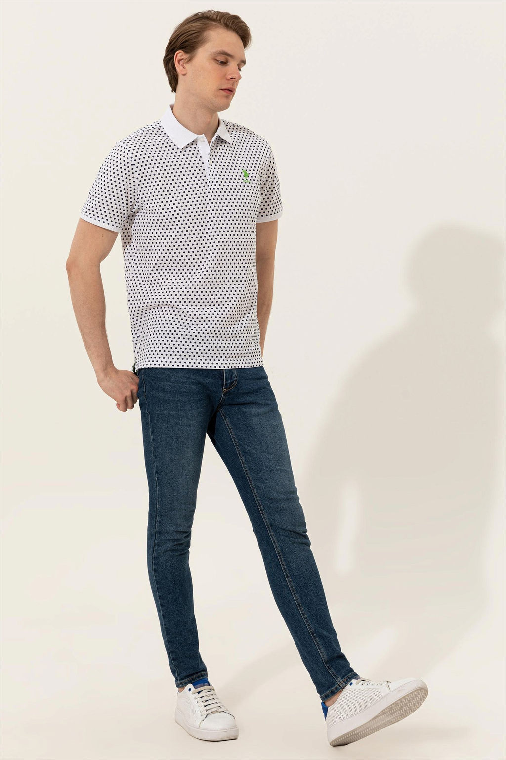 U. S. Polo Assn Мужская темно-синяя футболка с воротником-поло - U.s. polo assn фото 10