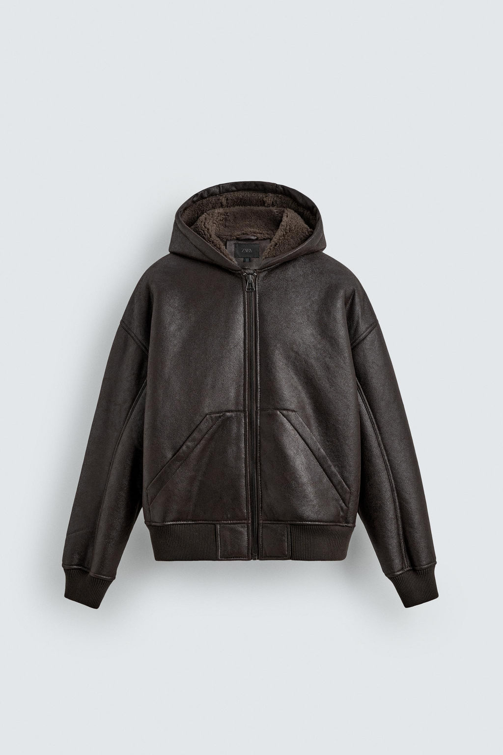 DOUBLE-FACED LEATHER EFFECT JACKET - Zara фото 5