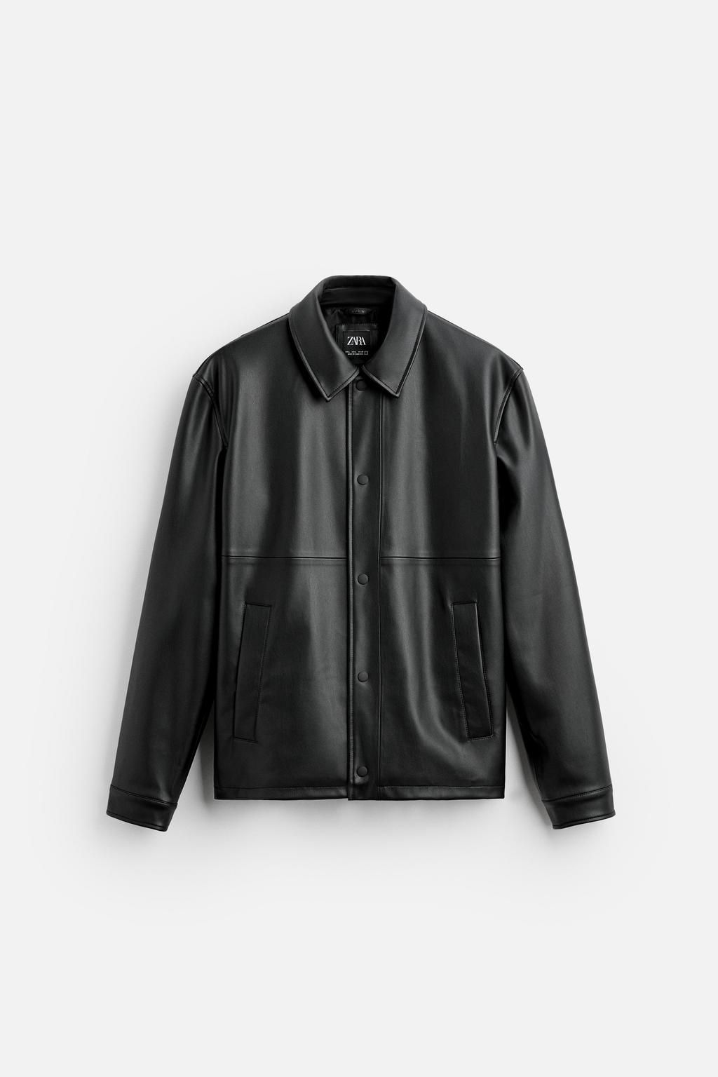 LEATHER EFFECT JACKET - Zara фото 16