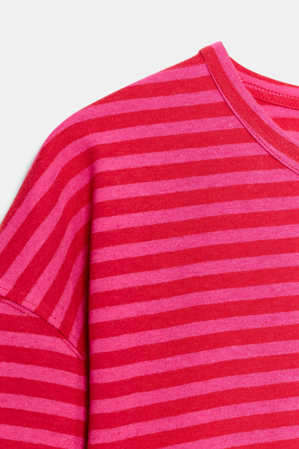 CAMISETA RAYAS ALGOD?N Y LINO / Rosa / Lila - Zara фото 5