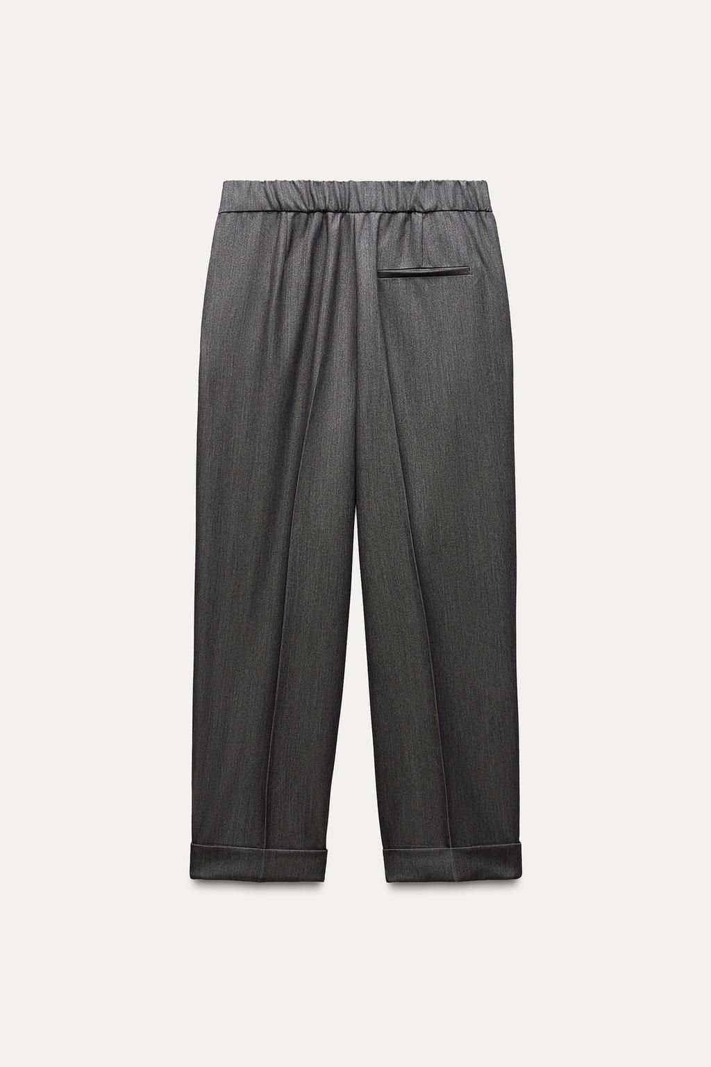 STRAIGHT-LEG TROUSERS WITH TURN-UP HEMS - Zara фото 5