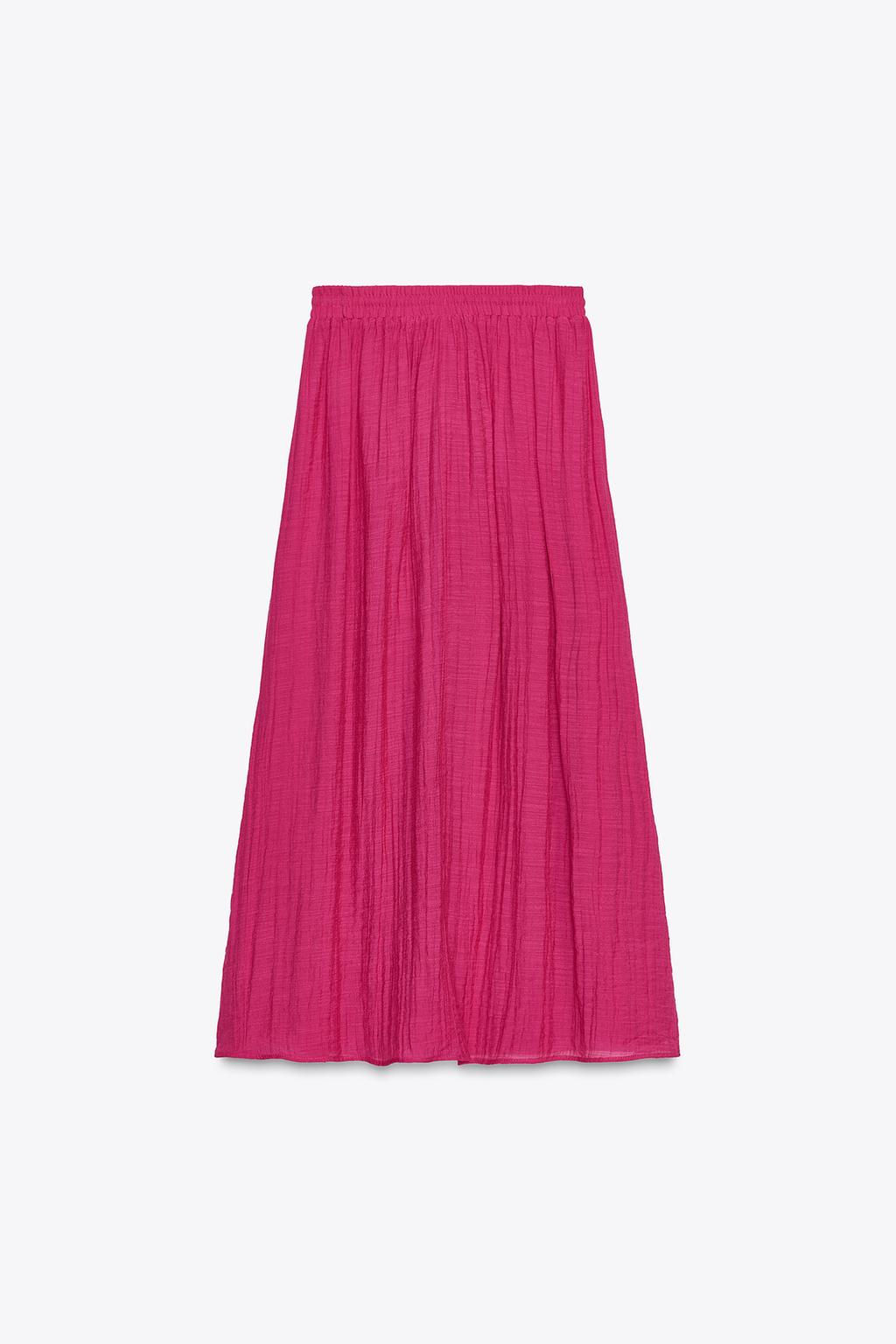 RUBBERISED PRINT MIDI SKIRT - Zara фото 6