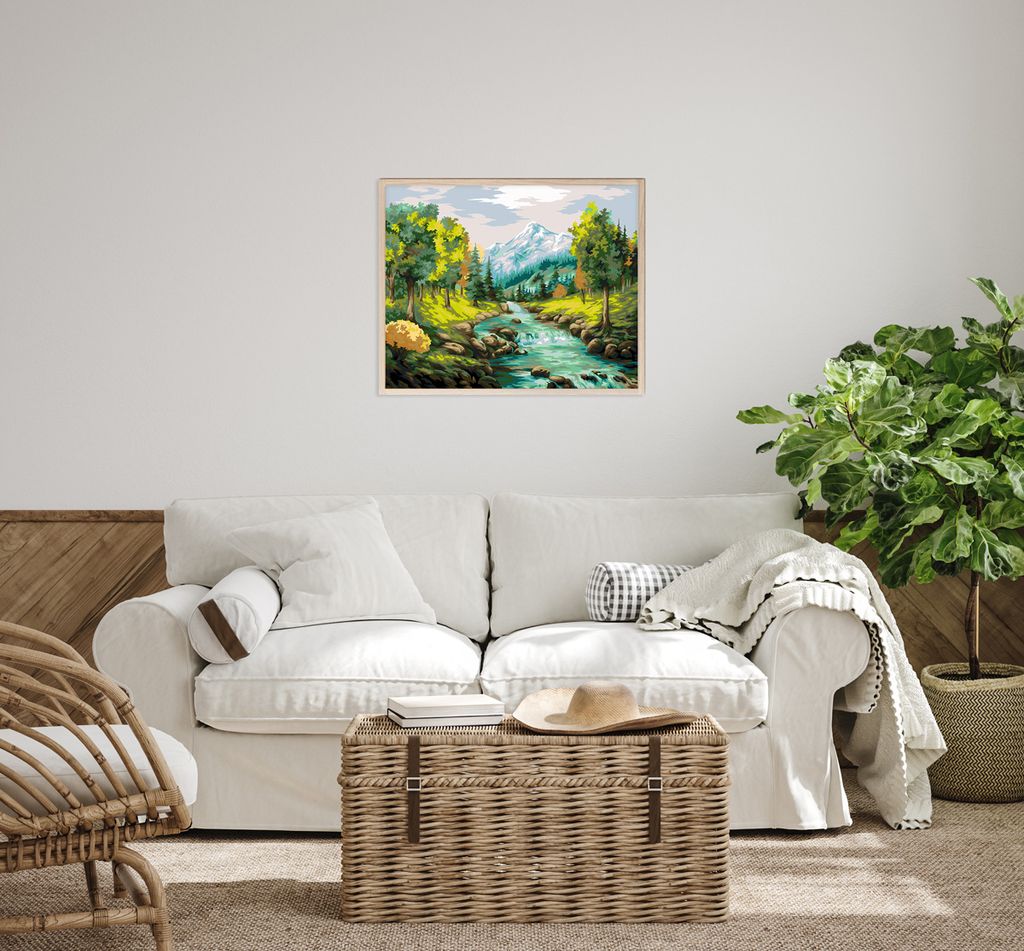 ФРЕЯ PNB/PL-078 Набор для раскрашивания по номерам 50 х 40 см Горная речка фото 7