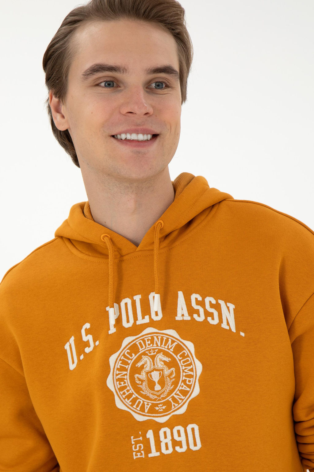 Мужской горчичный свитшот Неожиданная скидка в корзине - U.s. polo assn фото 2