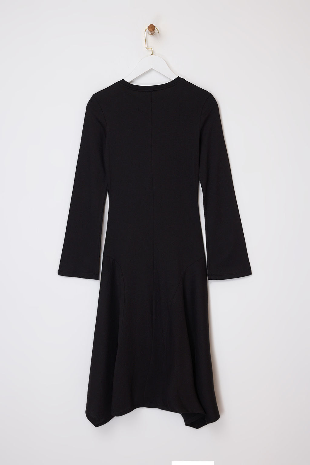 Siyah Belden Ac?lan Bisiklet Yaka Volanl?/F?rf?rl? Uzun %100 Pamuk Orme Elbise TWOSS26EL00022 - Trendyolmilla фото 12