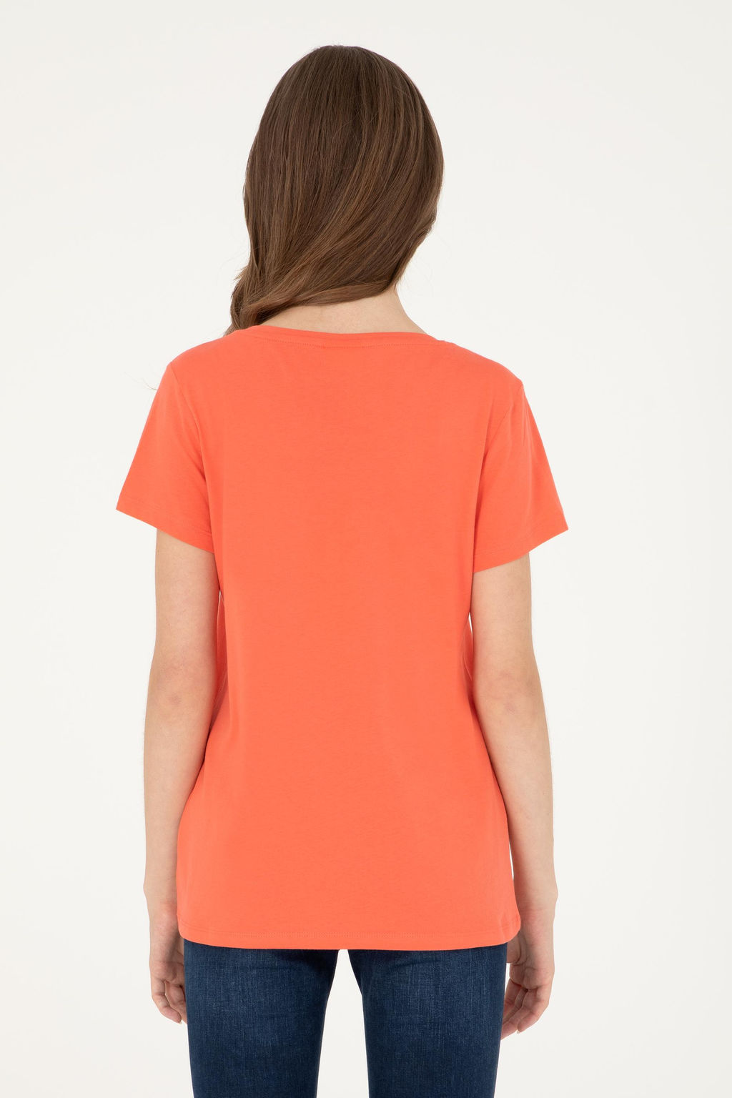 Женская базовая футболка с цветком граната Неожиданная скидка в корзине - U.s. polo assn фото 5