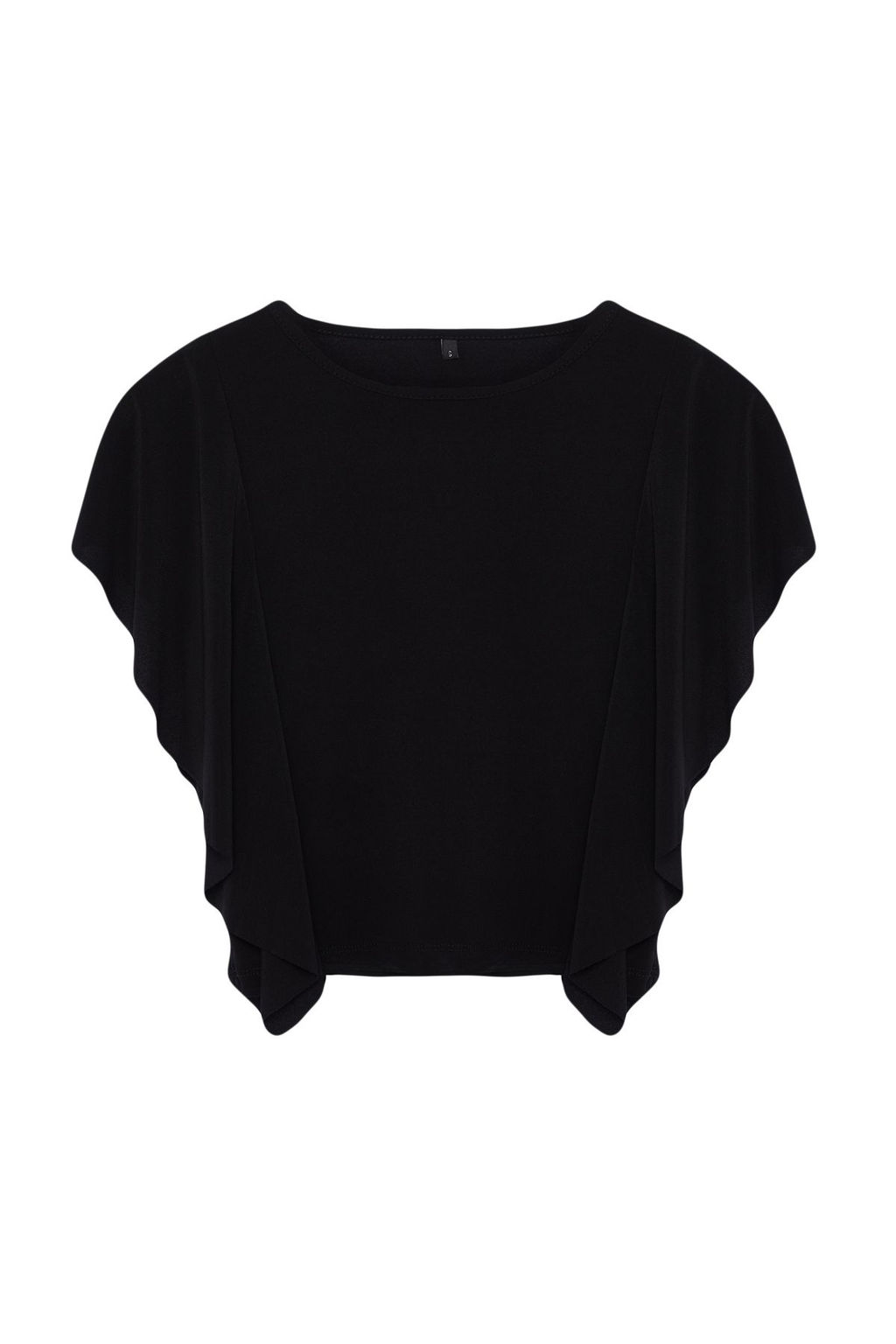 Trendyolmilla Siyah Kollar? F?rf?r Detayl? Bisiklet Yaka Esnek Orme Bluz TWOSS24BZ00636  фото 6