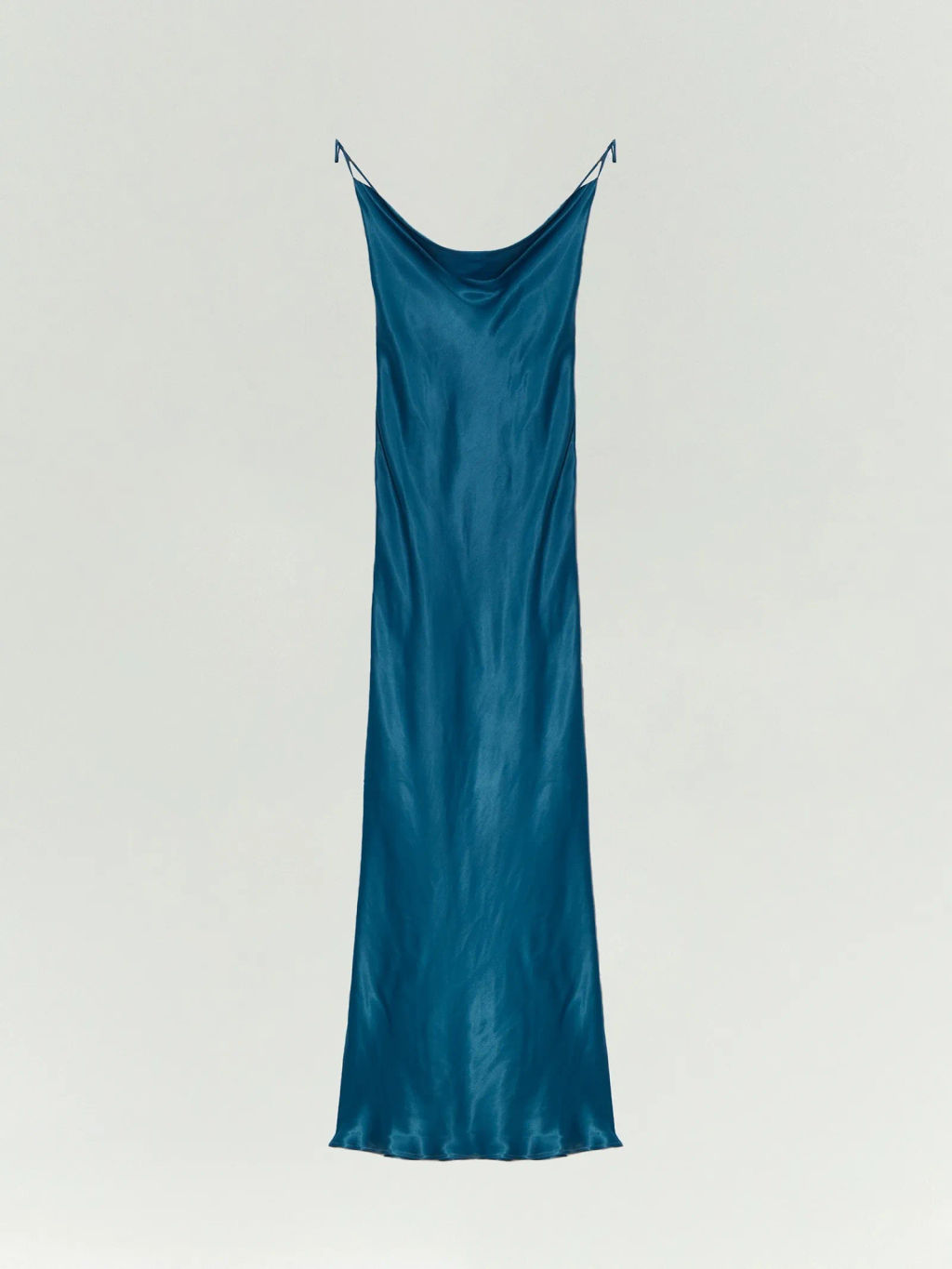 Платье Emka макси с открытой спиной из вискозы голубое  фото 5