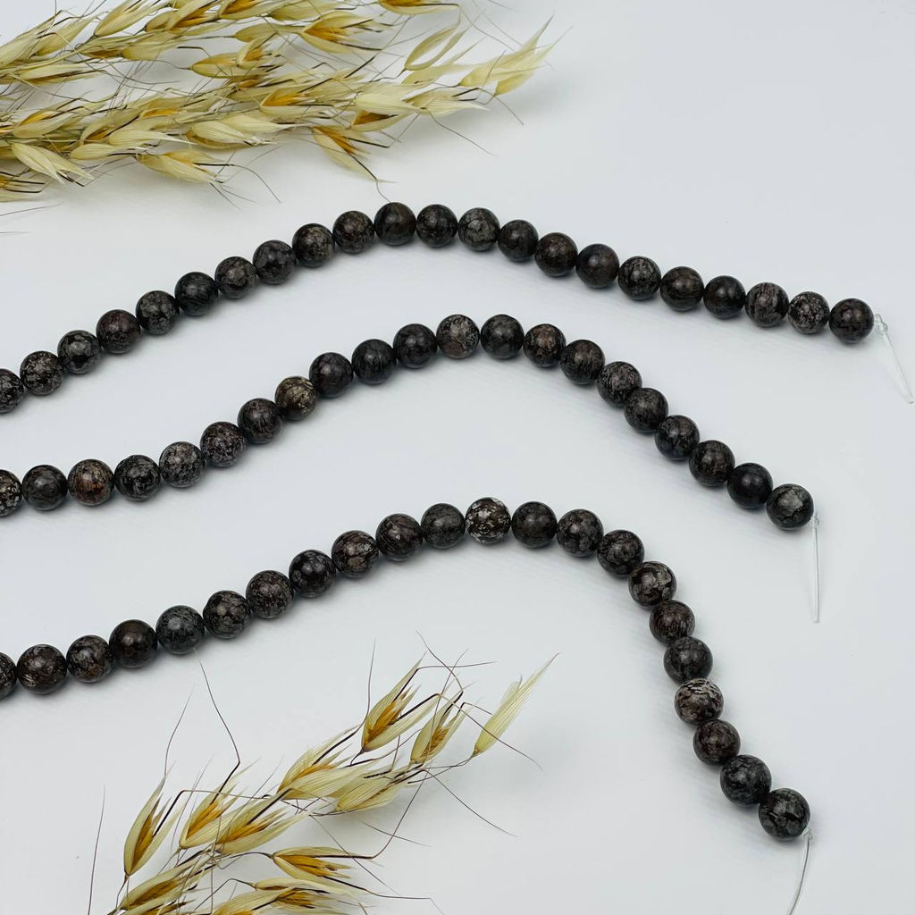 Бусины из коричневой Яшмы (36 бусин)