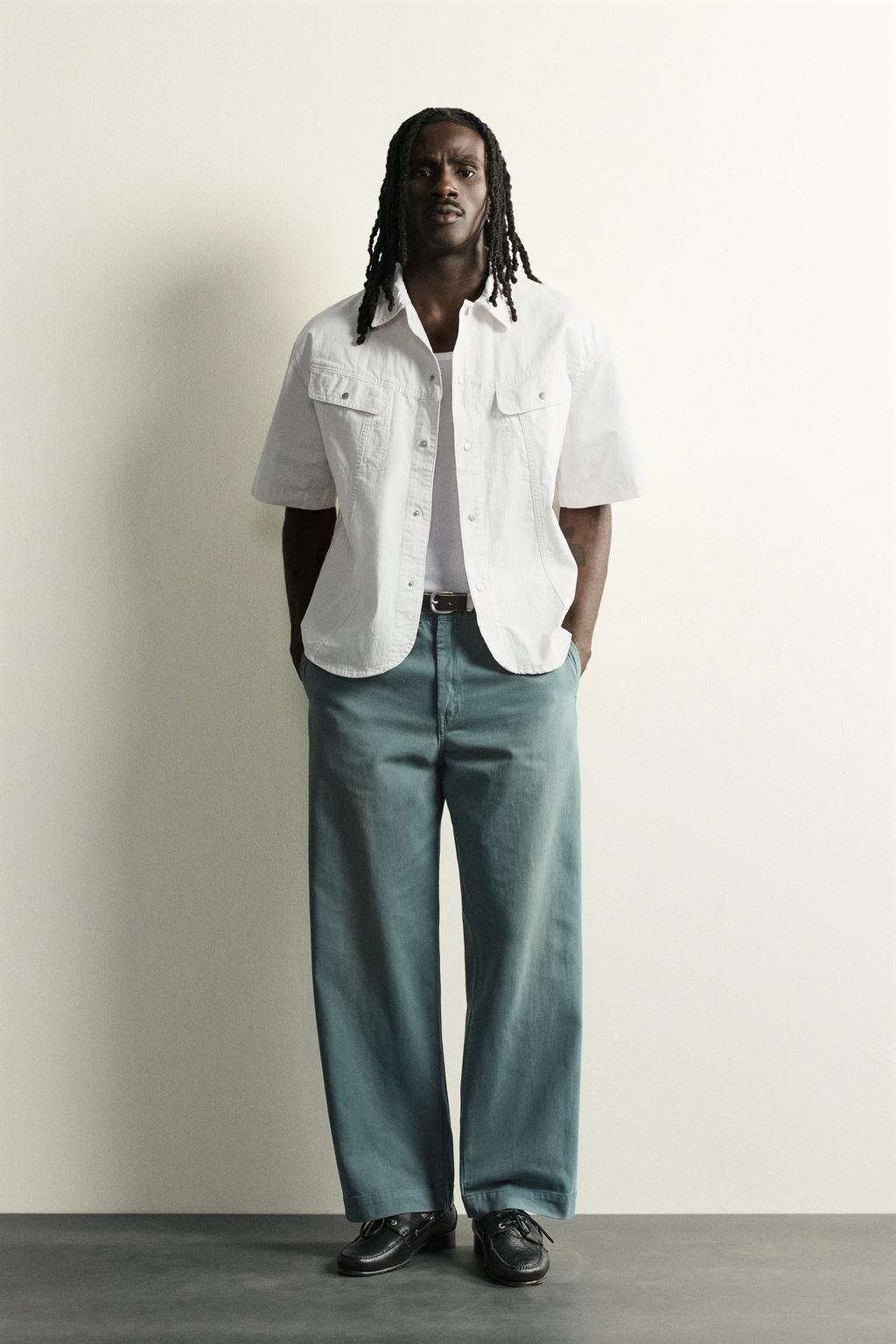 PANTAL?N CHINO DENIM / Verde