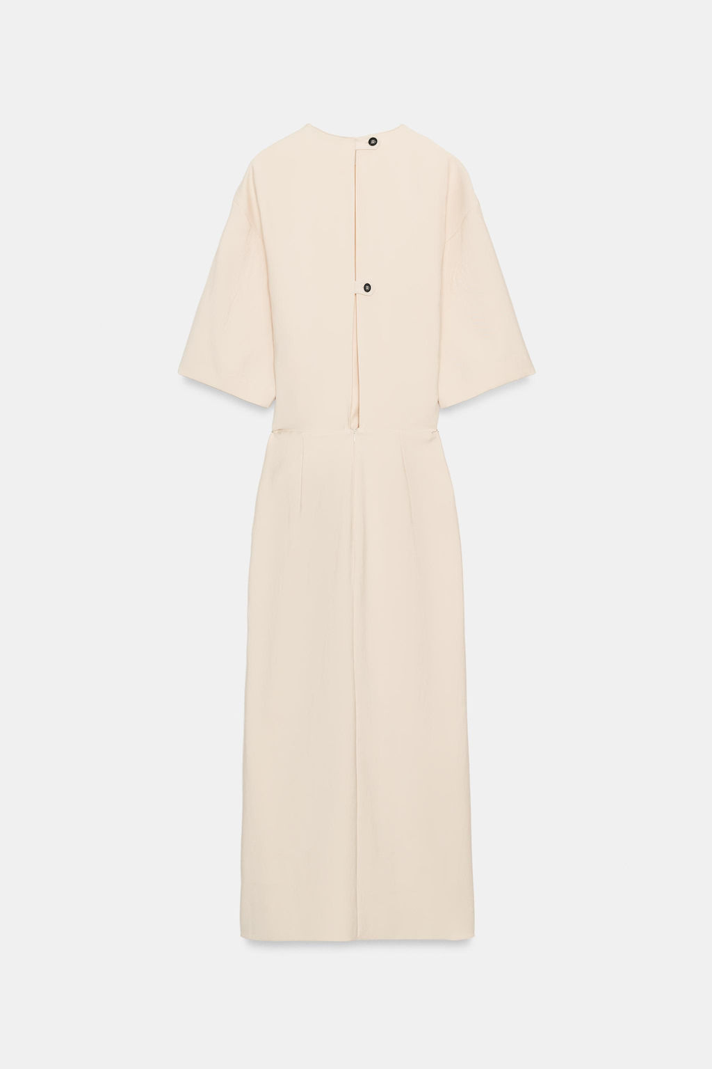 VESTIDO MIDI DRAPEADO ZW COLLECTION / Crudo medio - Zara фото 12